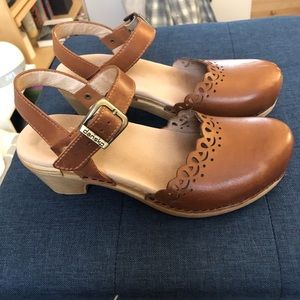Dansko Marta clog/sandal in brown leather